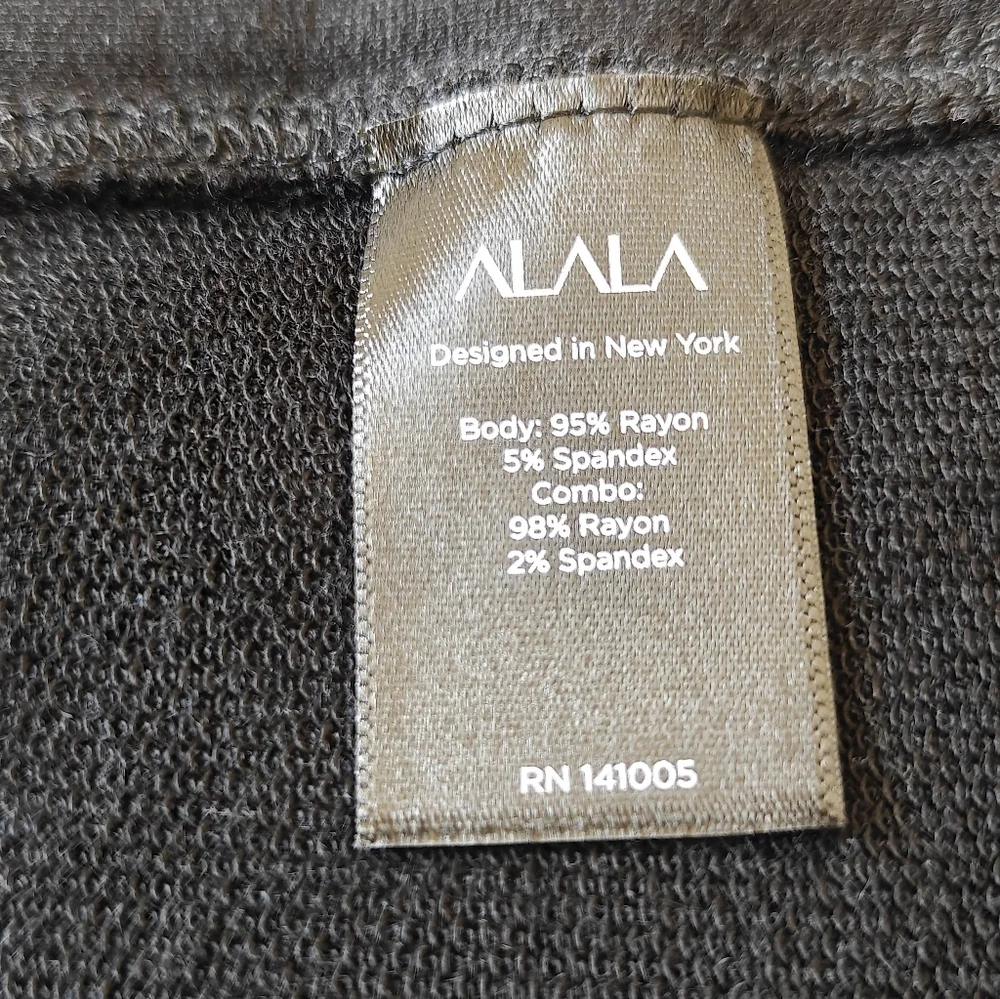 Alala Heron Sweatshirt Black Mesh Long Sleeve Top Women’s Size M / Medium